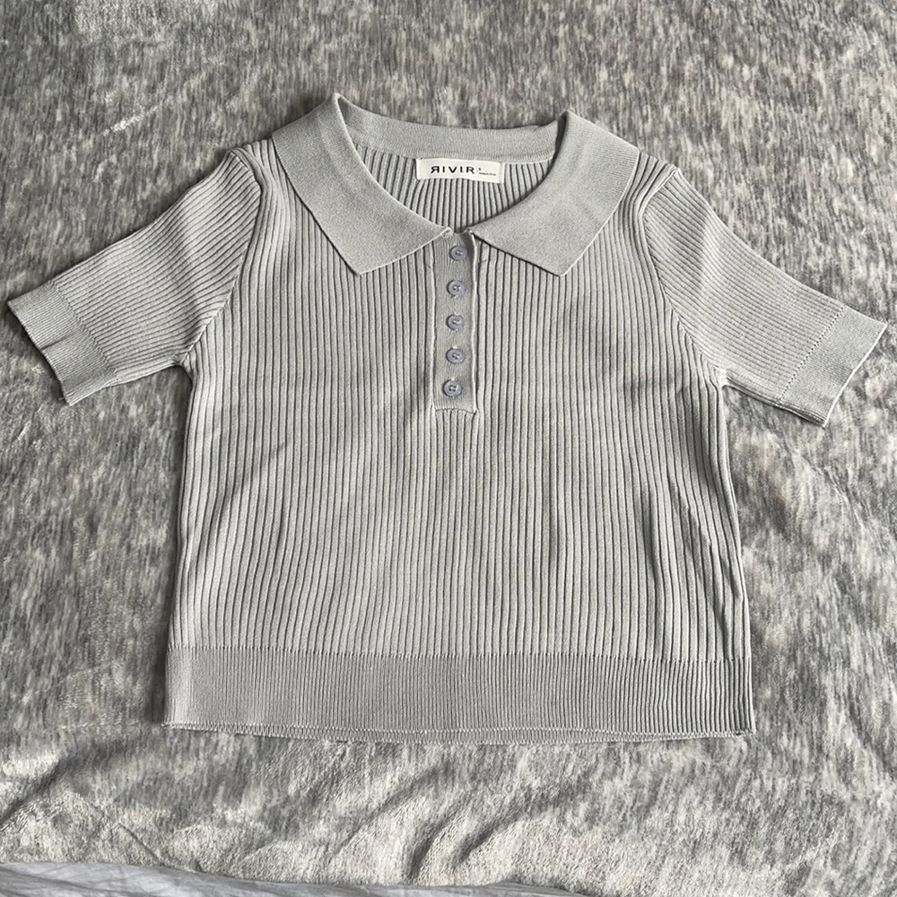 Short Sleeve Ribbed Top